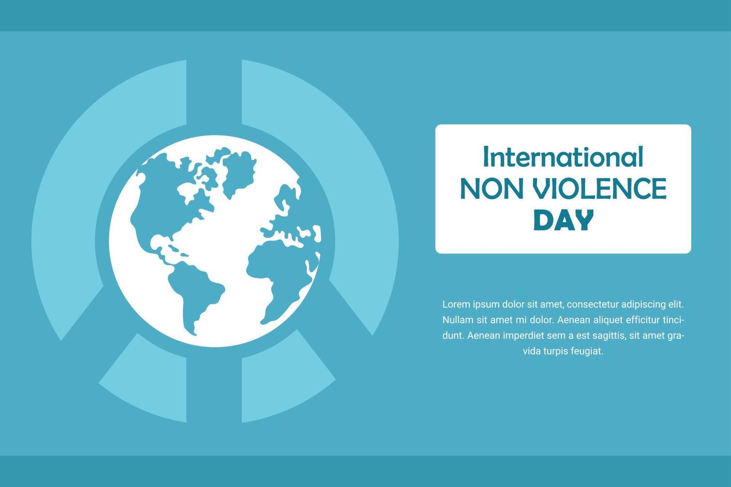 world Non Violence International Day vector