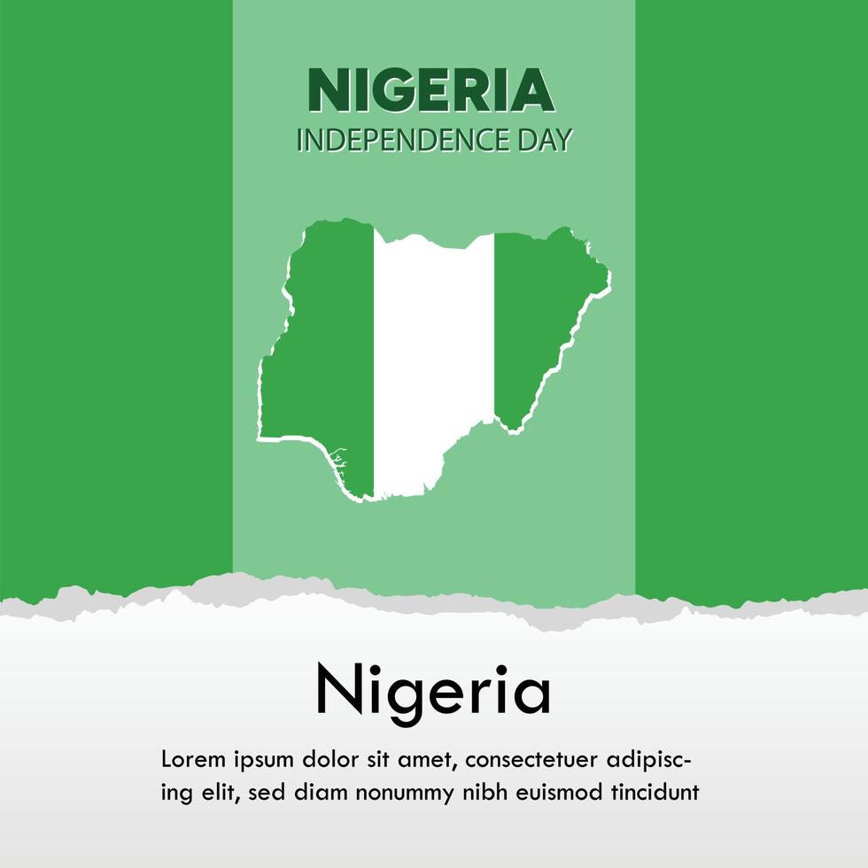 nigeria happy independence day vector