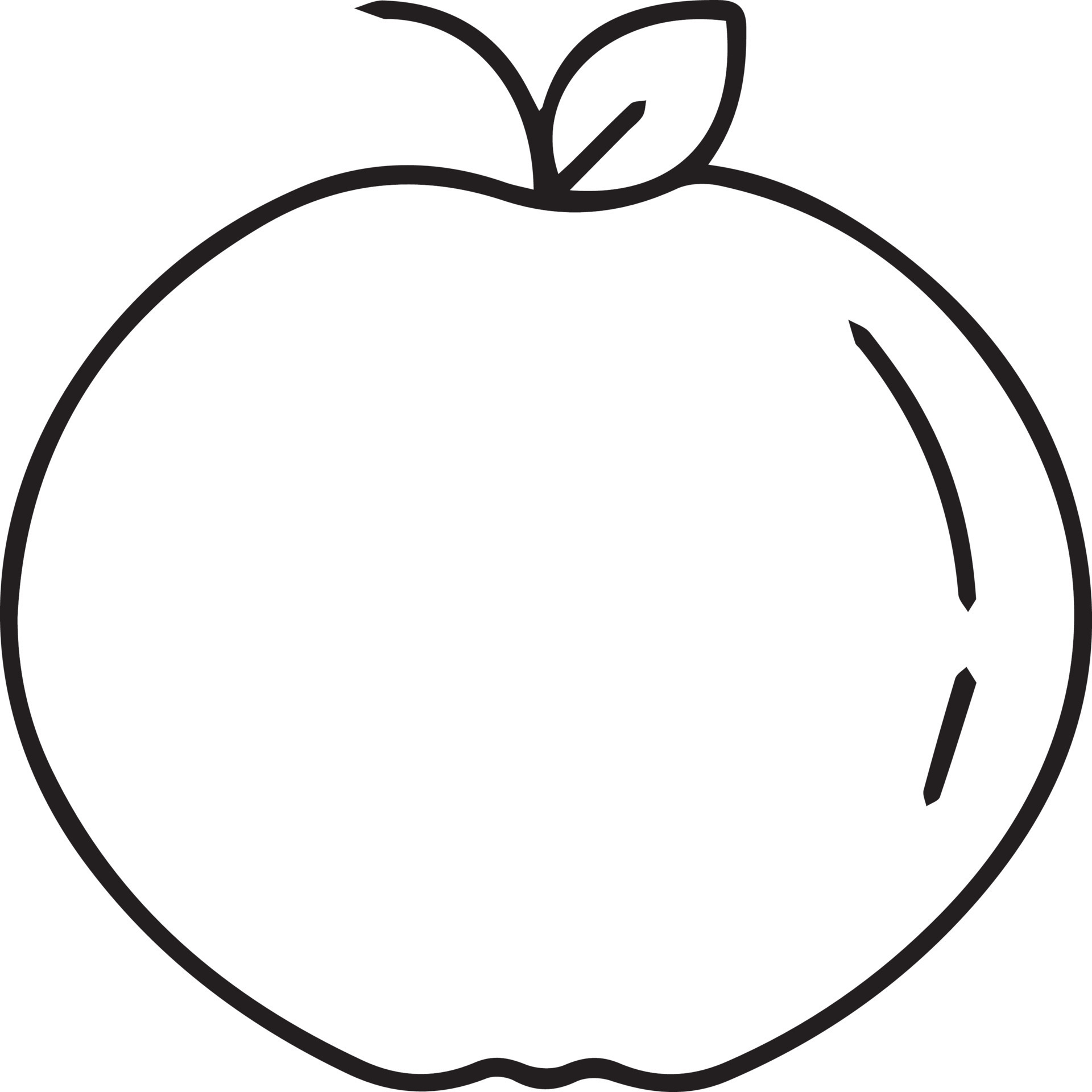 A simple design of apple fruit, made in a black and white pattern 12154985 Vector Art at Vecteezy