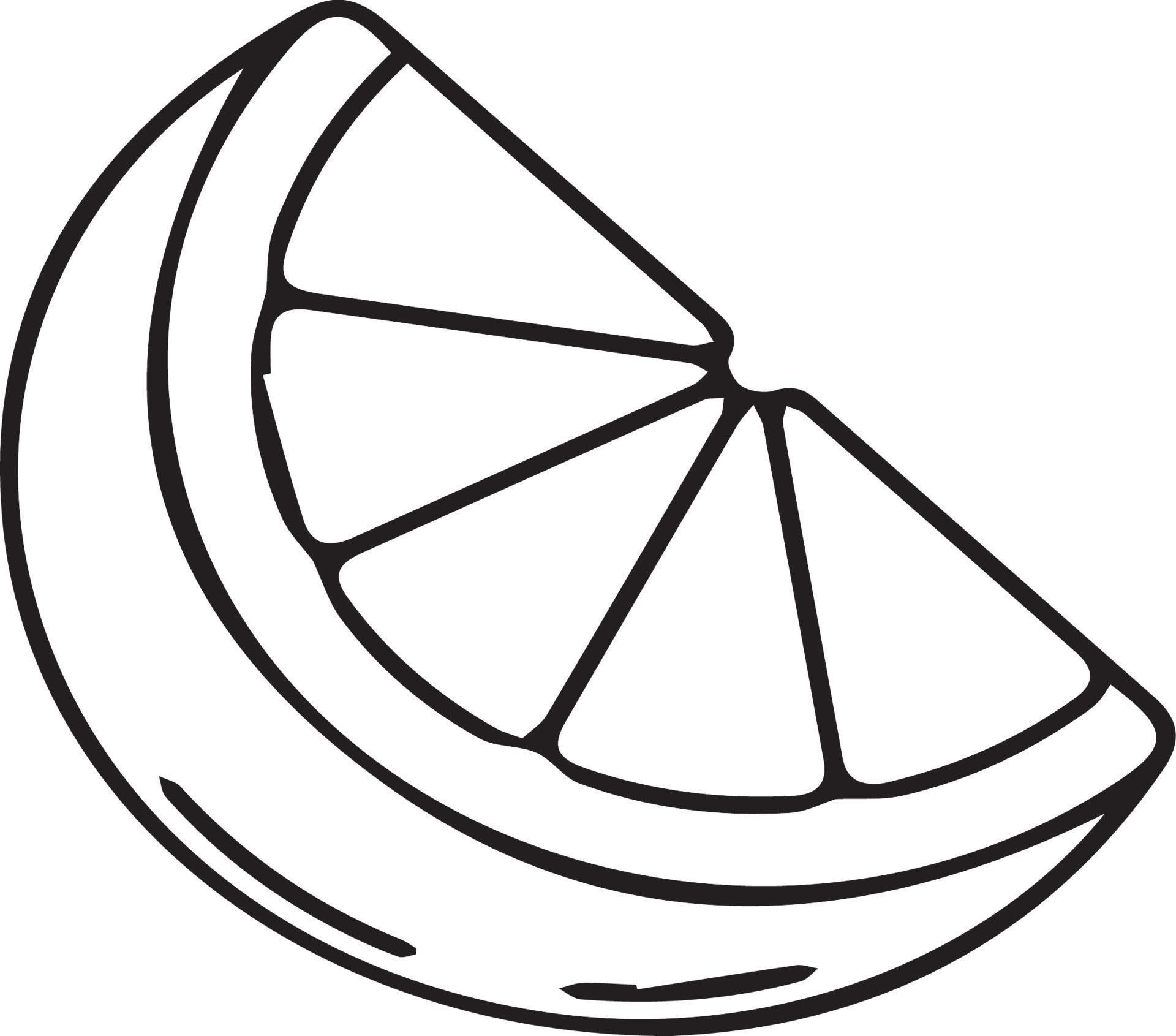 Simple Design Of A Lemon Slice Made In Black And White Pattern Simple Design Of A Lemon Slice Made In Black And White Pattern Free Vector