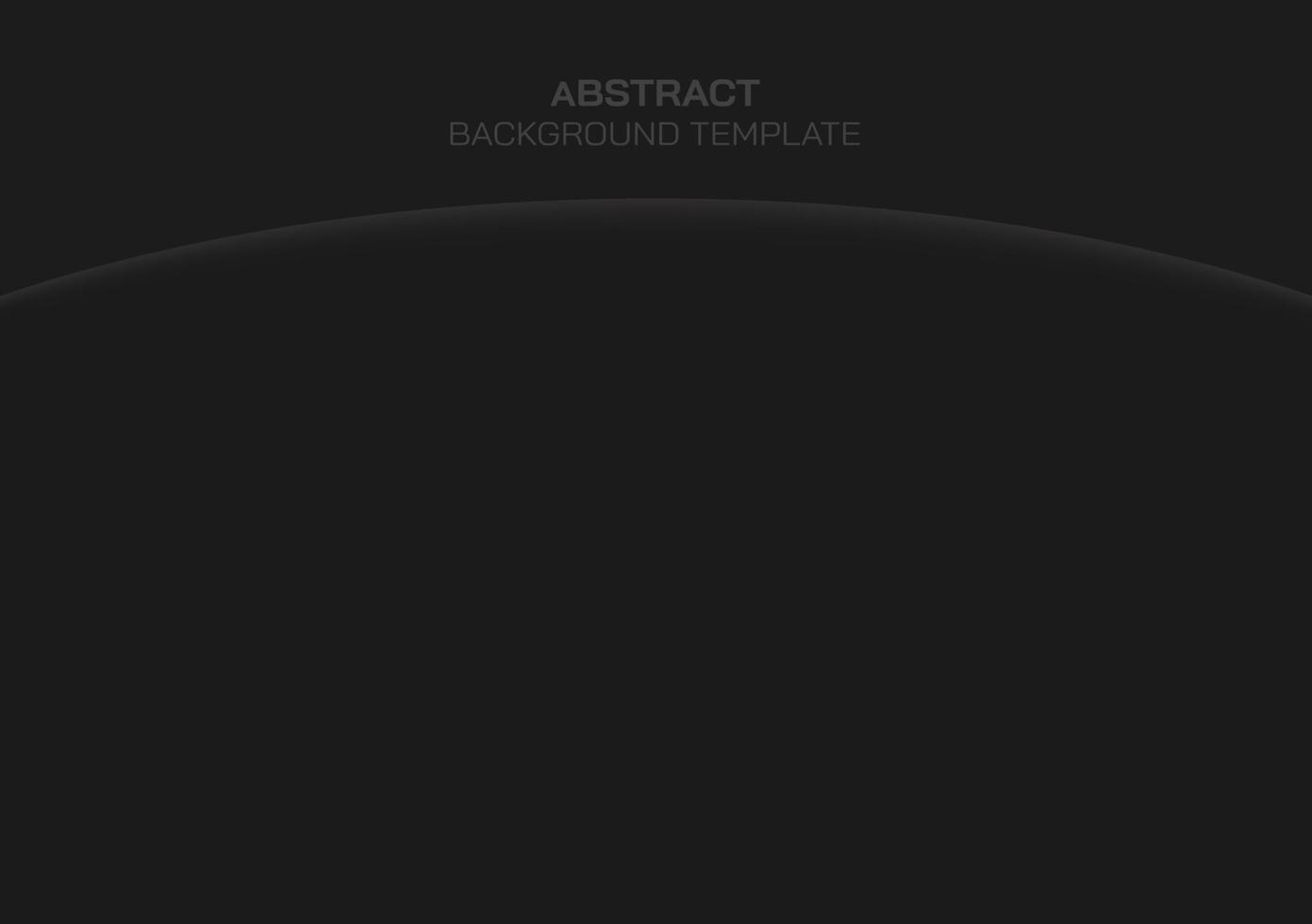 Abstract lighting curve shape as a base with black background. Black color cover with blank space. vector