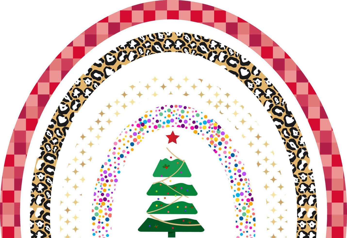 Christmas Rainbow clipart, rainbows clipart vector