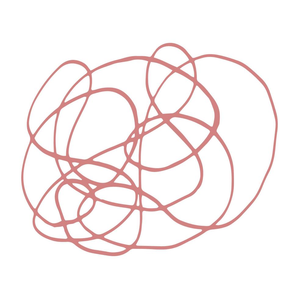 Abstract round doodle for decoration and design. Single element, illustration, sign vector
