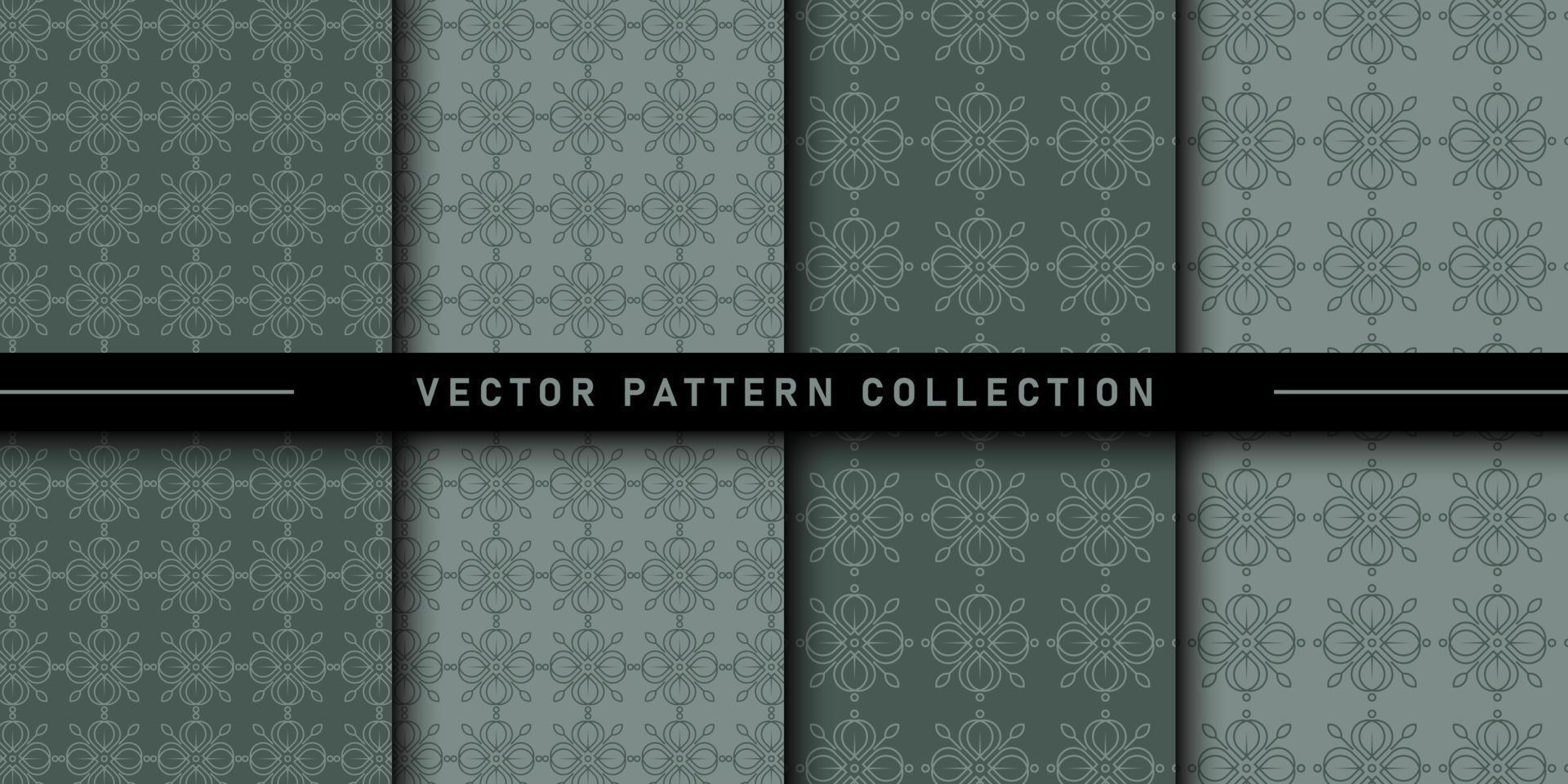 Set of floral pattern collection vector