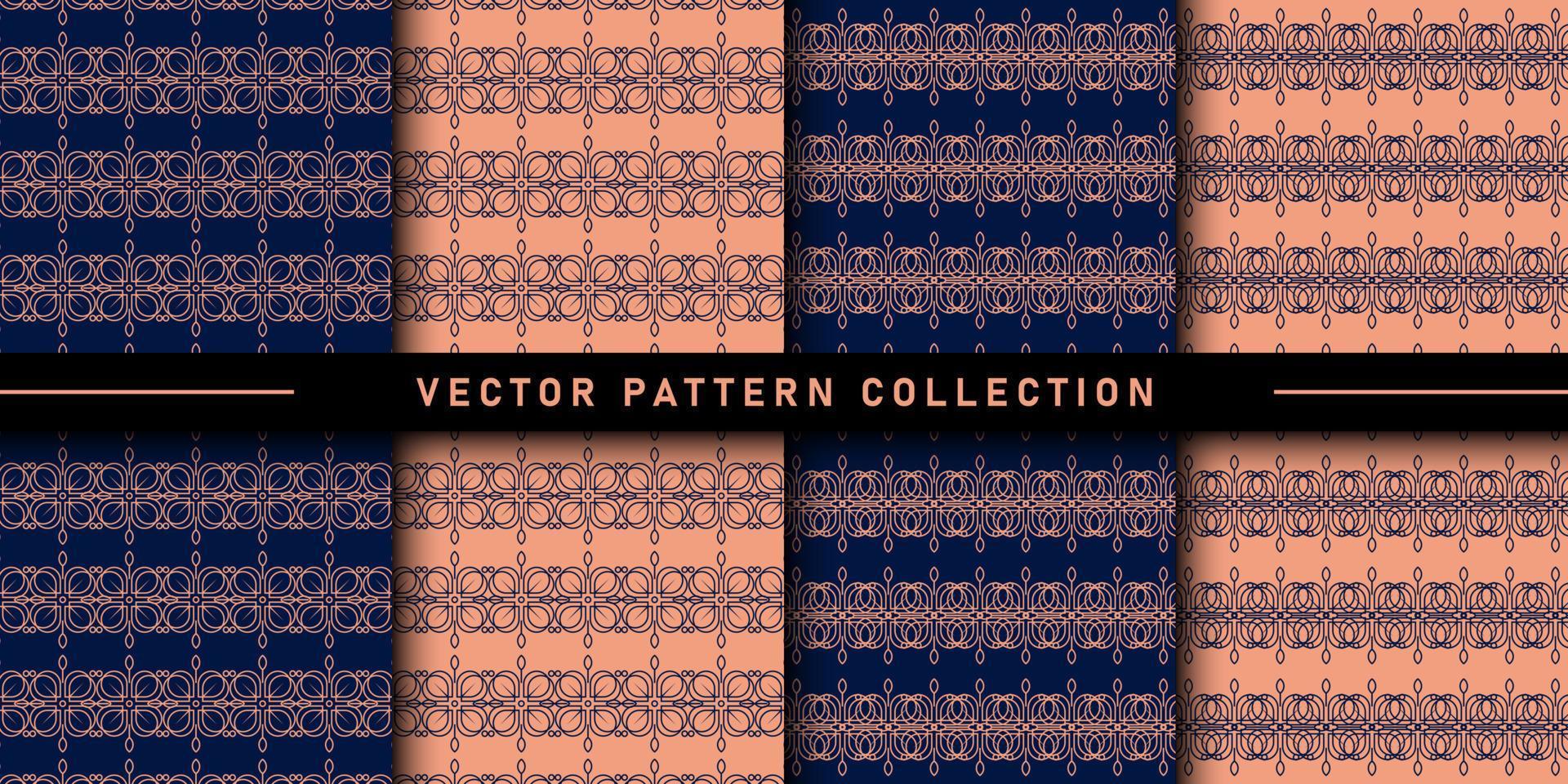 Set of floral pattern collection vector