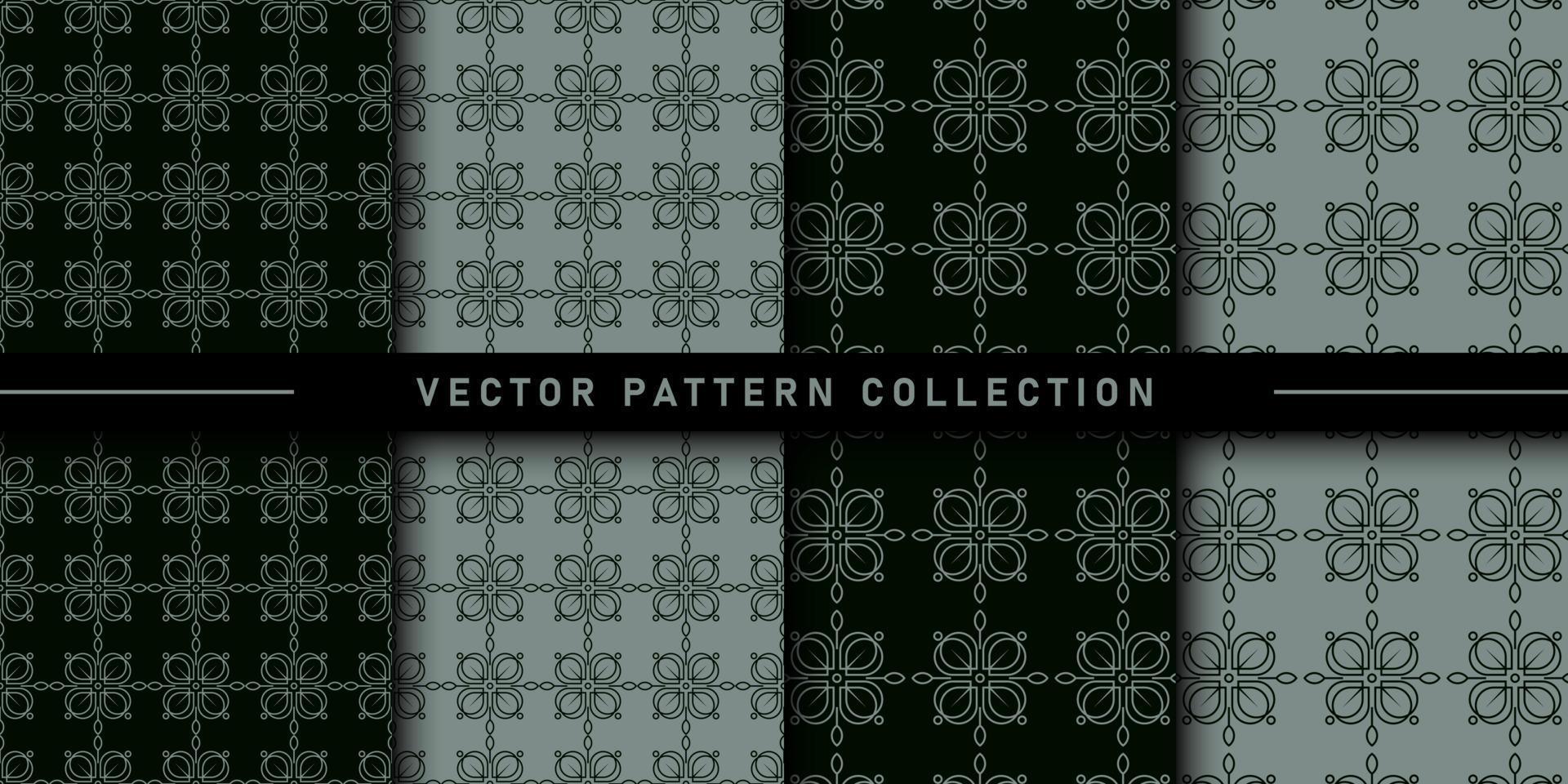 Set of floral pattern collection vector