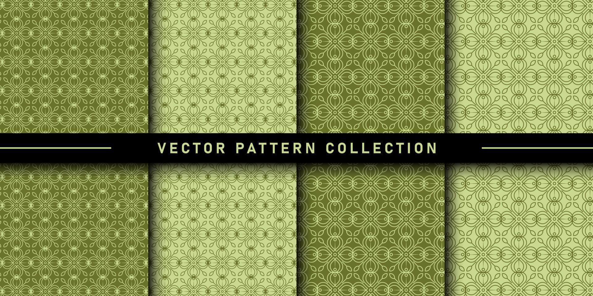 Set of floral pattern collection vector
