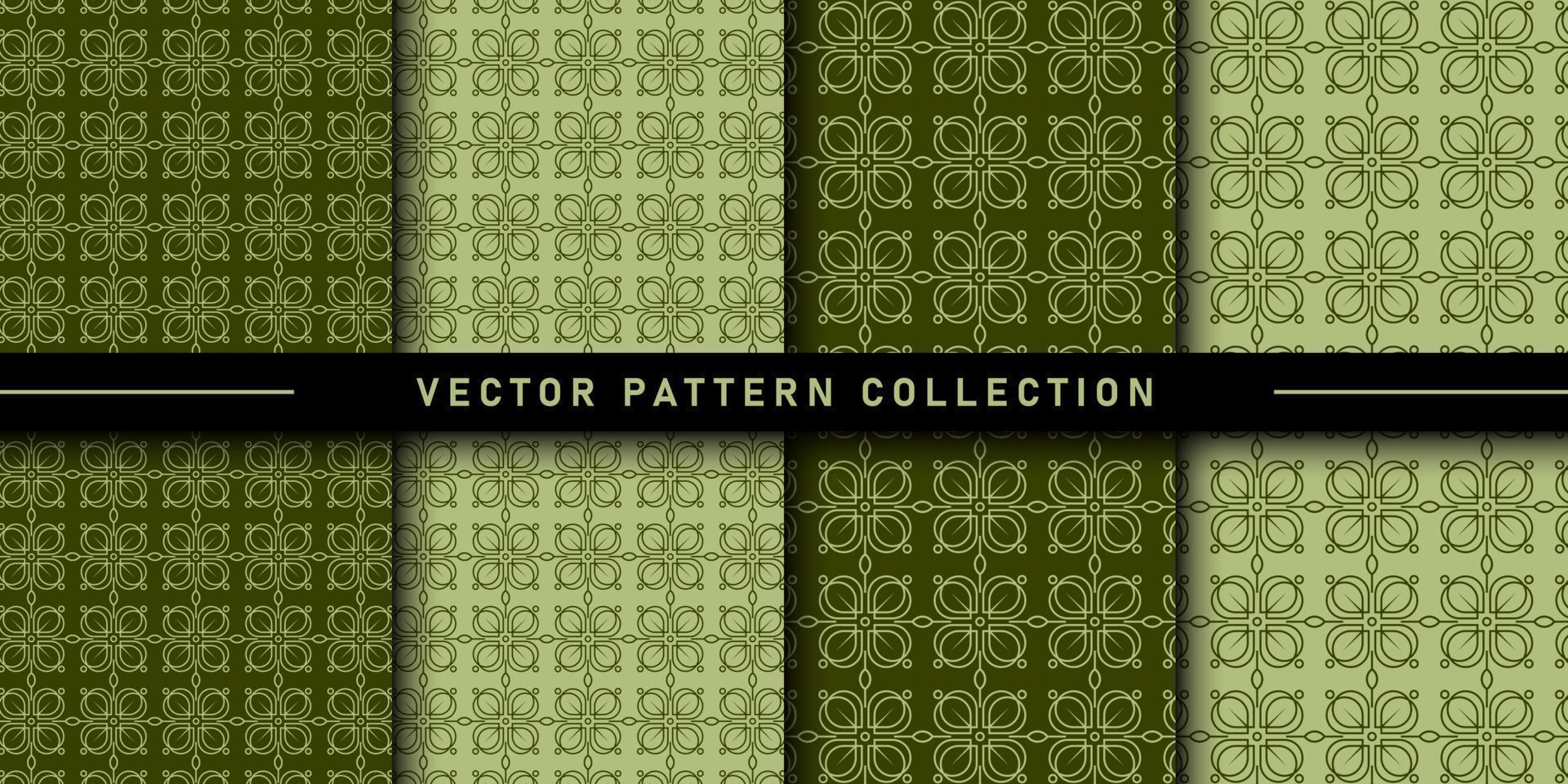 Set of floral pattern collection vector