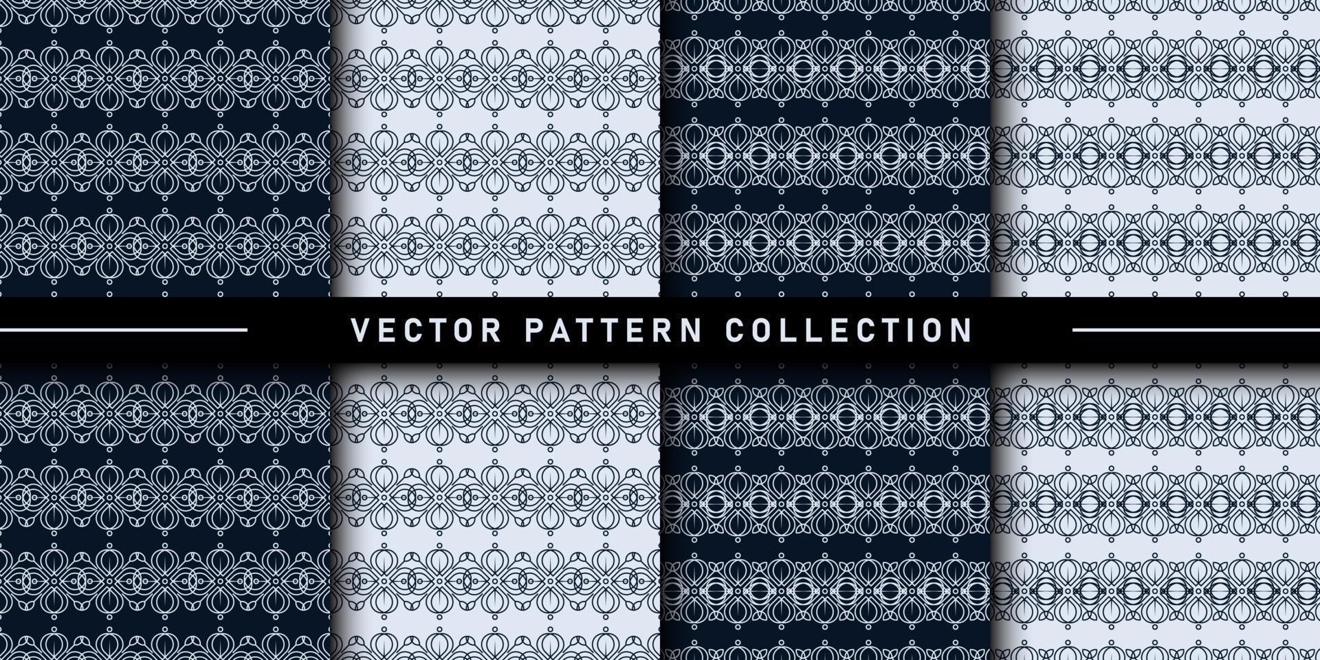 Set of floral pattern collection vector