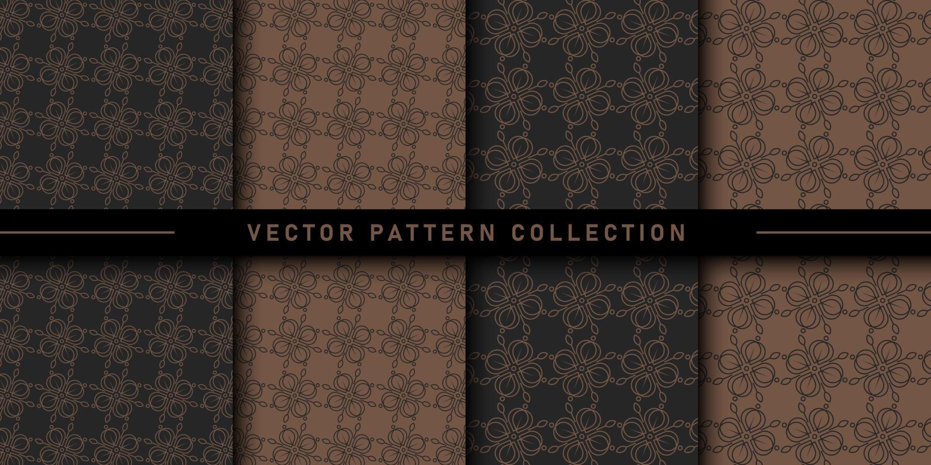 conjunto de colección de patrones florales vector