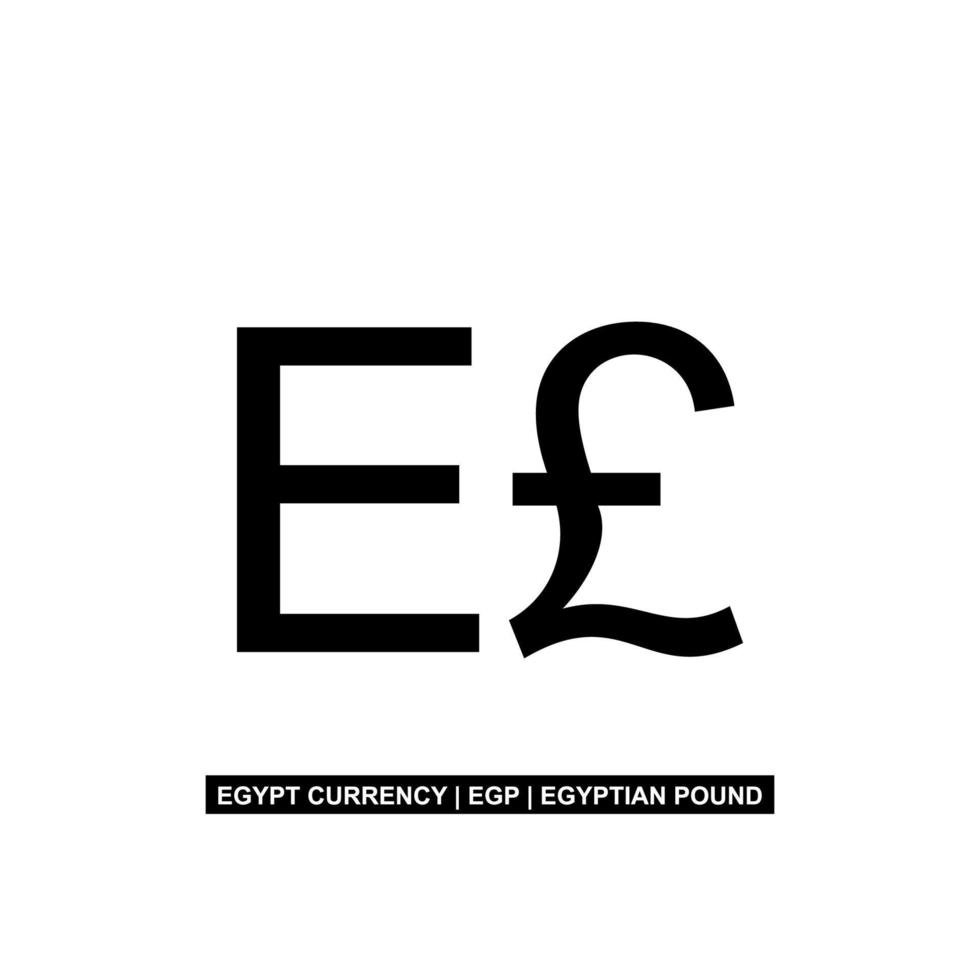 Egypt Currency Icon Symbol, Egyptian Pound, EGP. Vector Illustration