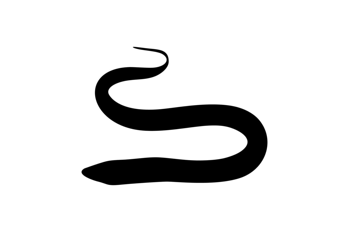 Eel Silhouette for Logo, Pictogram, Website, Apps and or Graphic Design Element. Vector Illustration