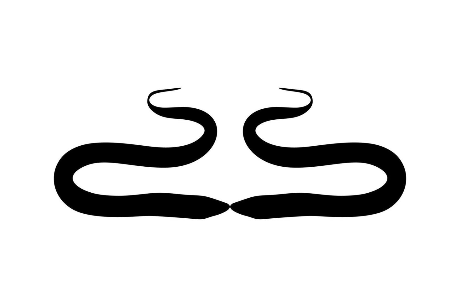 silueta de anguila para logotipo, pictograma, sitio web, aplicaciones o elemento de diseño gráfico. ilustración vectorial vector