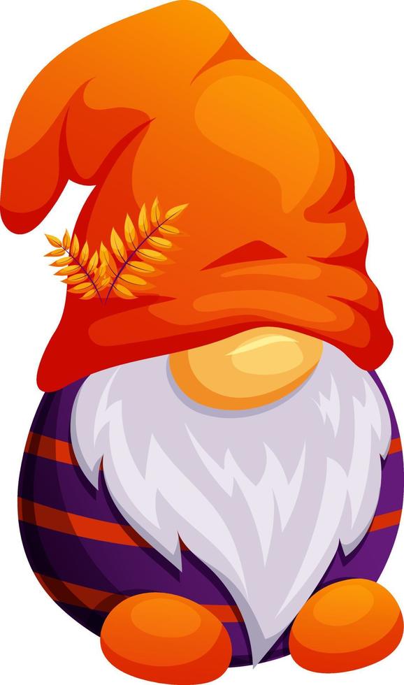 Cute Scandinavian gnome for Halloween 1 vector
