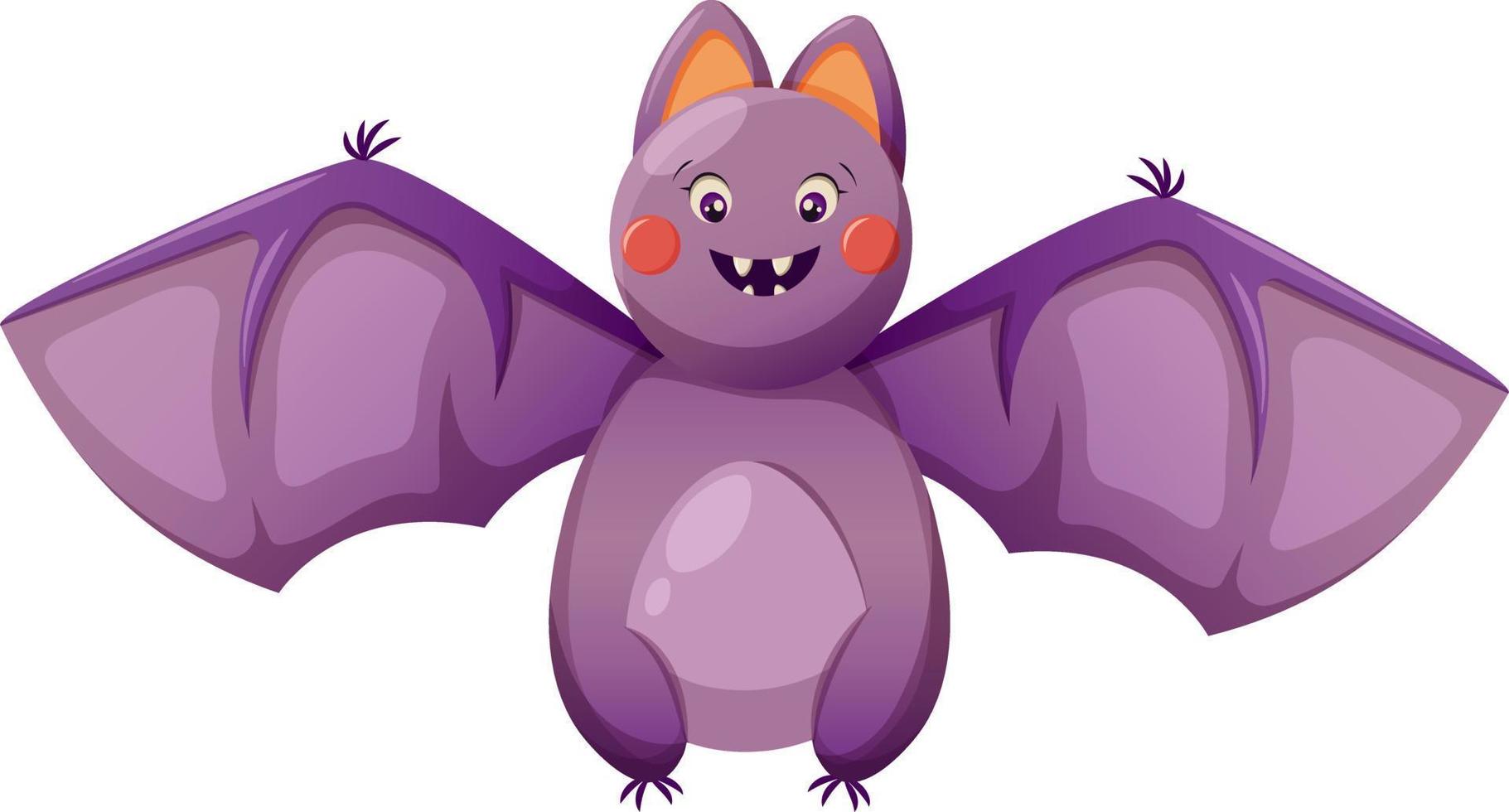 Cute bat for kids Halloween isolated vector