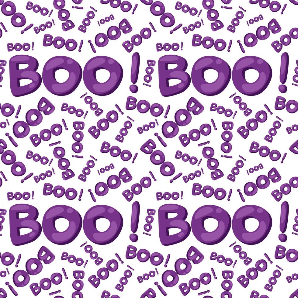 Seamless pattern with bright text boo for Halloween 2 vector