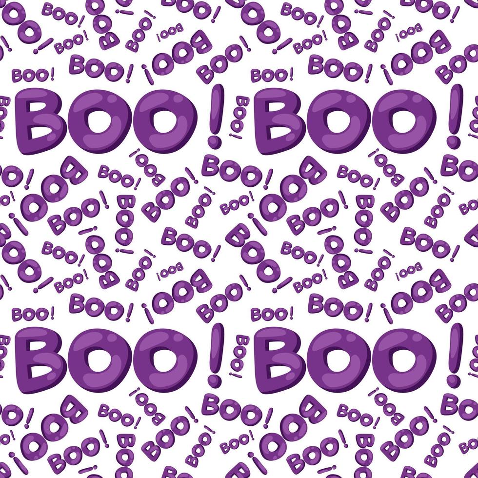 patrones sin fisuras con texto brillante boo para halloween 2 vector