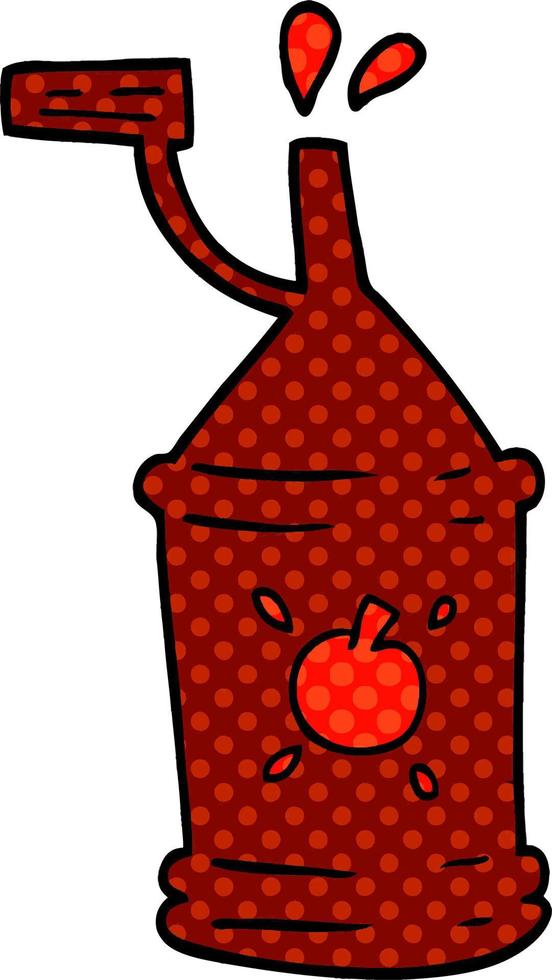 cartoon doodle of tomato sauce vector