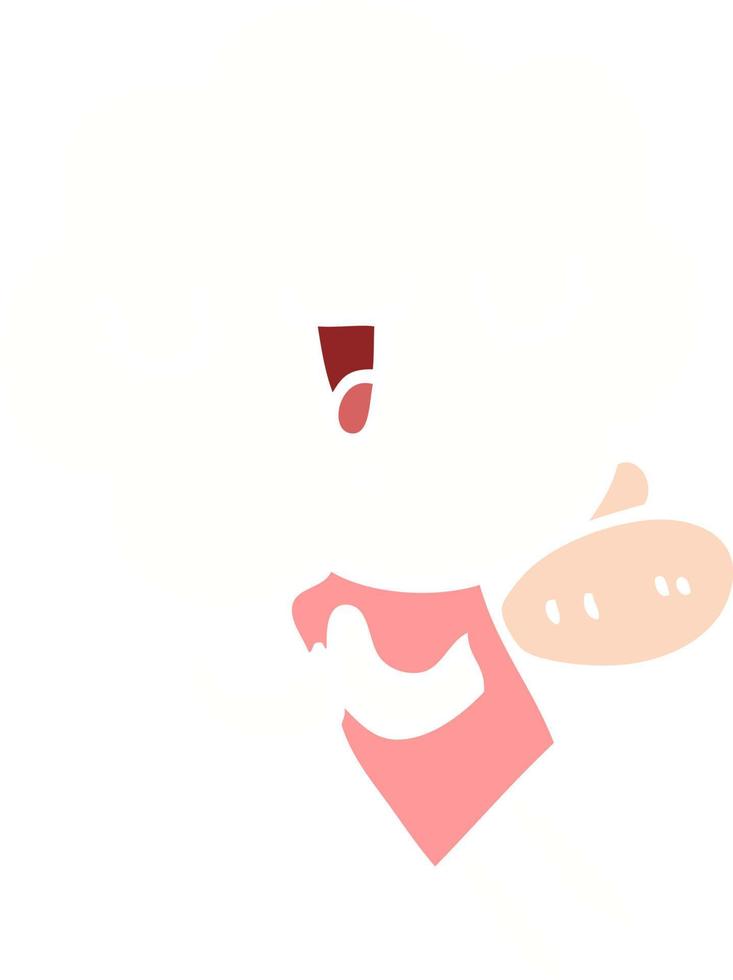 cute flat color style cartoon cloud head creature vector