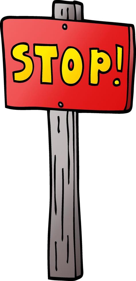 cartoon doodle road sign vector