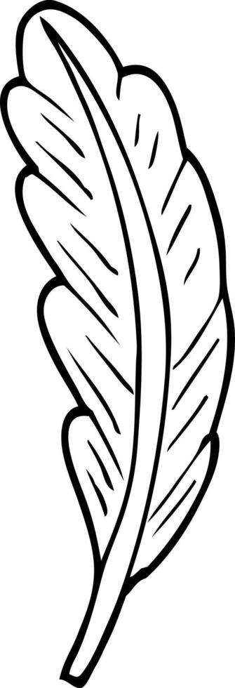 line drawing cartoon bird feather vector