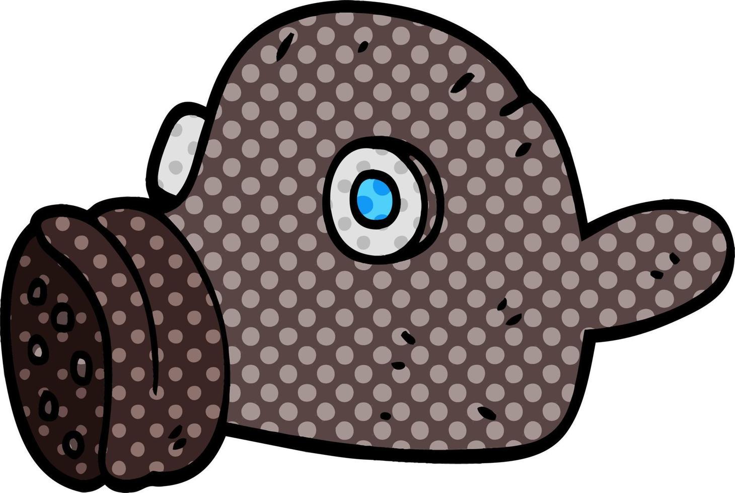 cartoon doodle gas mask vector