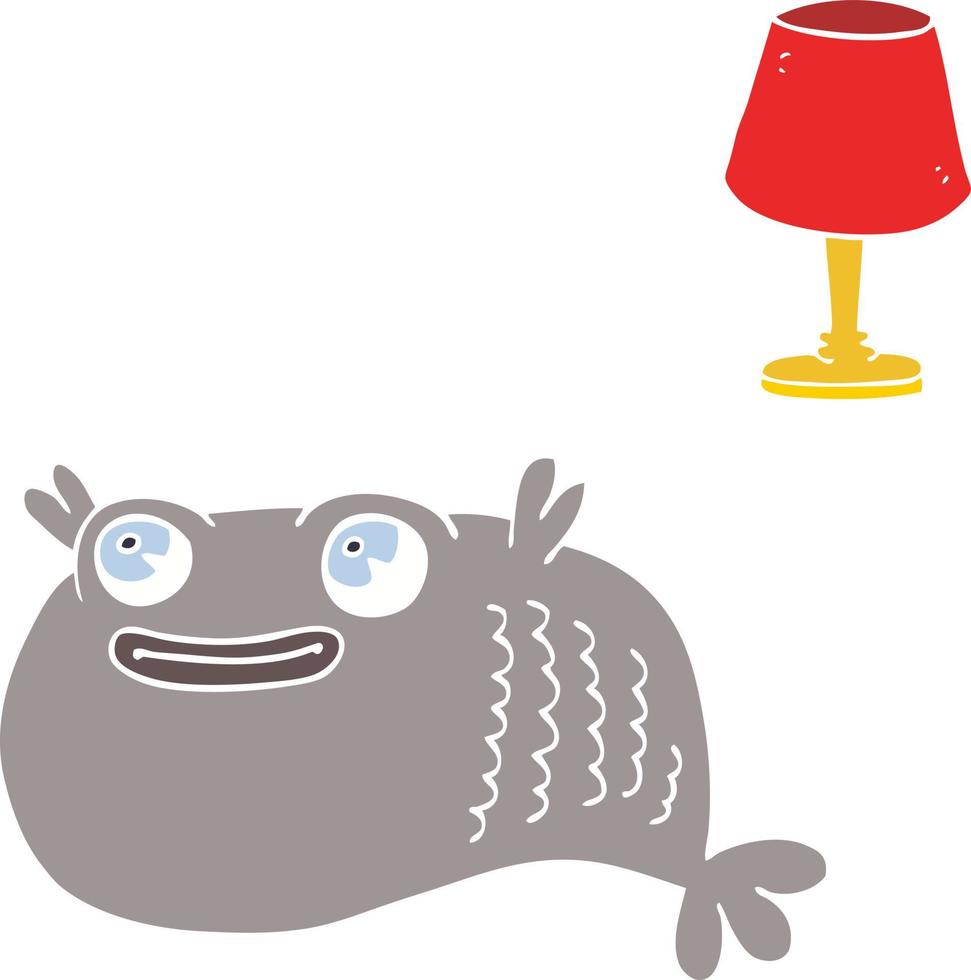 cartoon doodle of a fish vector