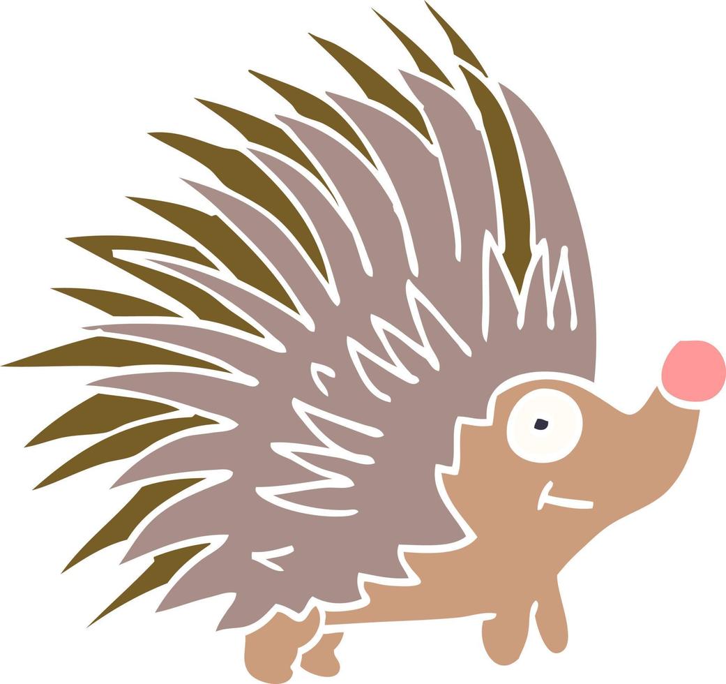 cartoon doodle spiky hedgehog vector