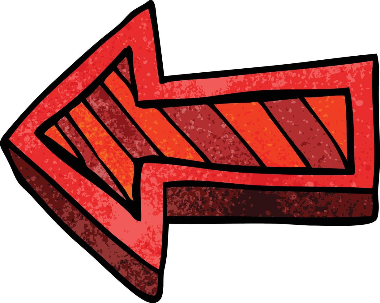 cartoon doodle directing arrow vector