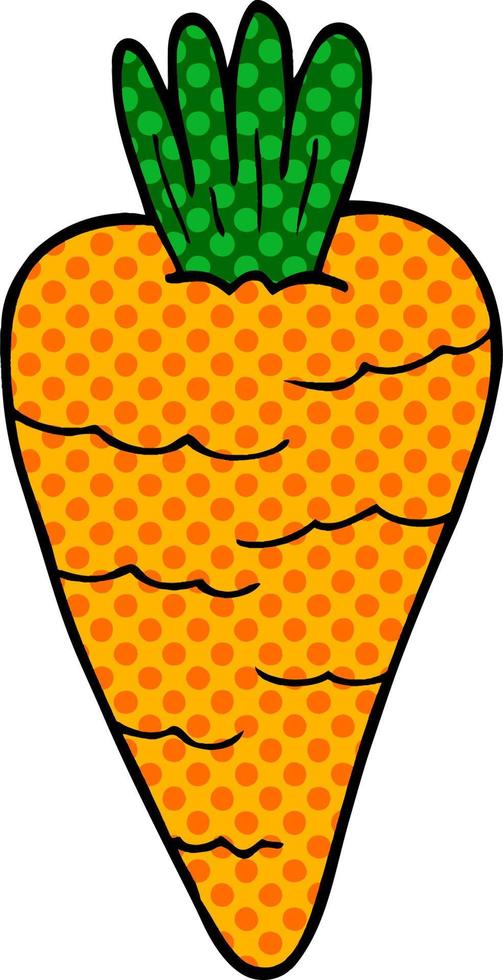 cartoon doodle carrot vector