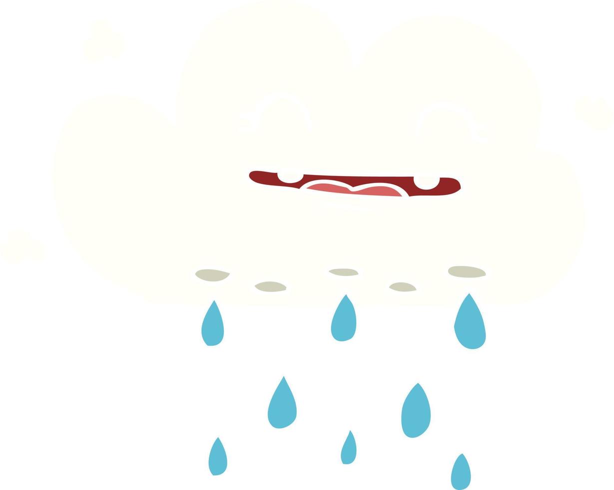 cartoon doodle rain cloud vector
