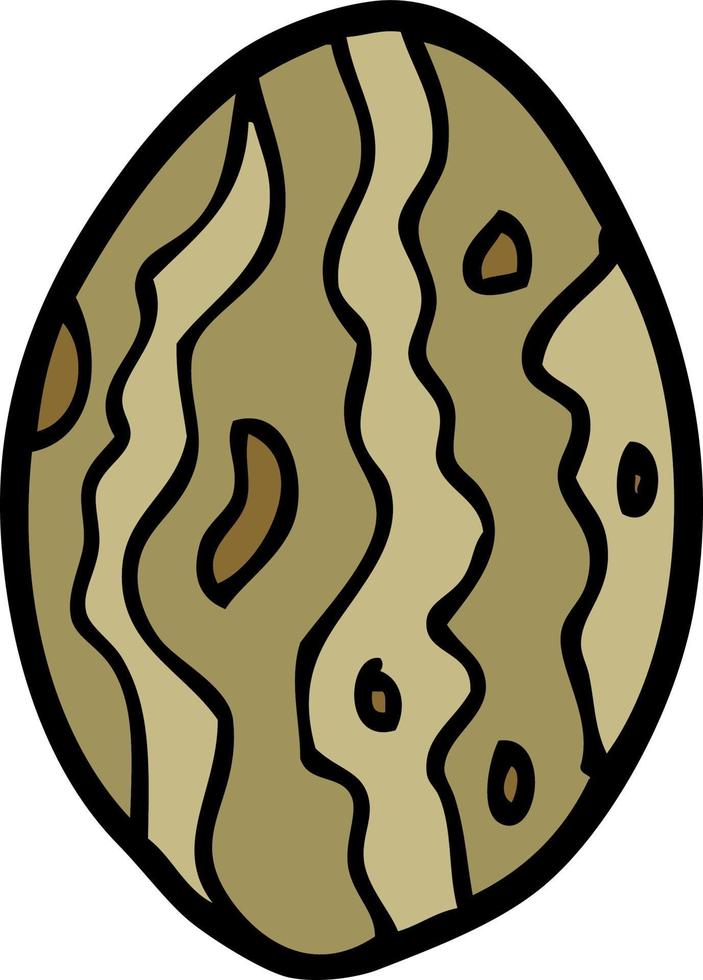 cartoon doodle almond nut vector