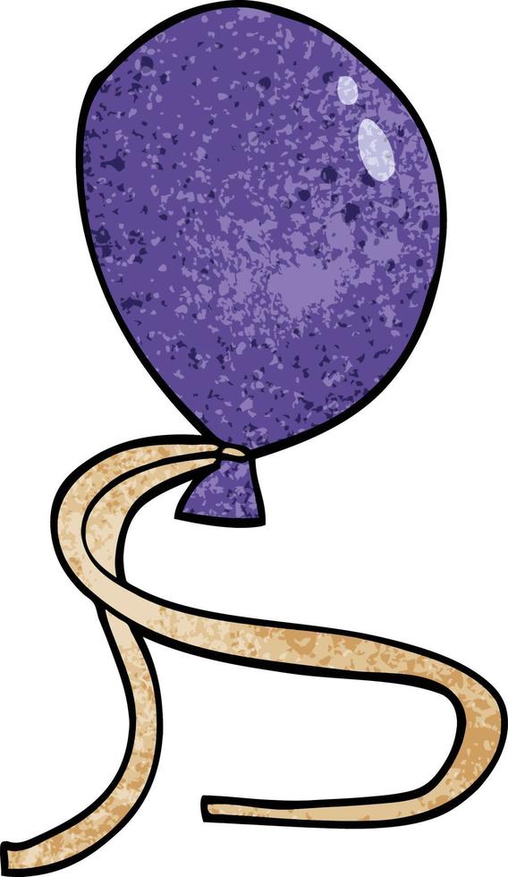 cartoon doodle ballon with string vector