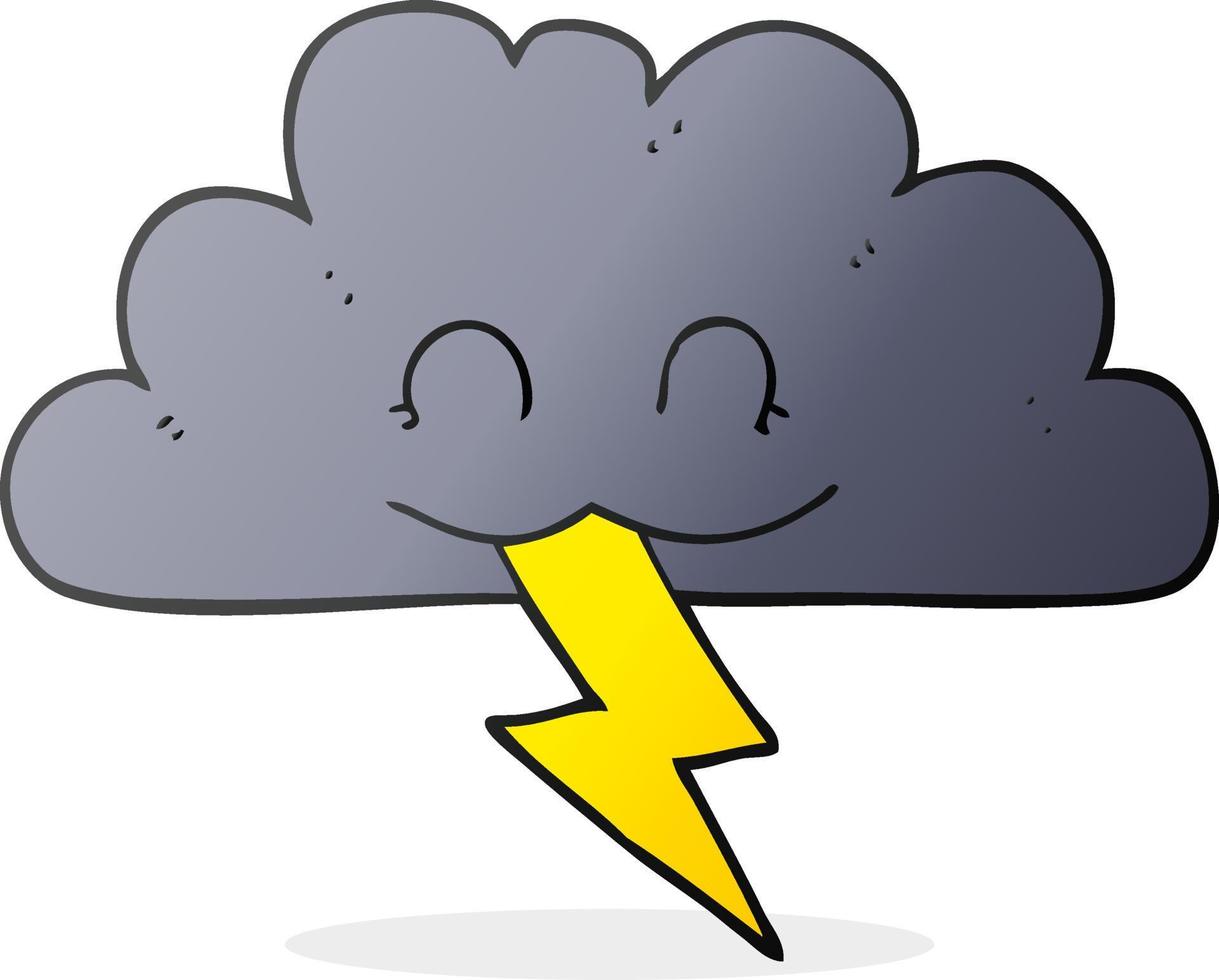 cartoon storm cloud vector