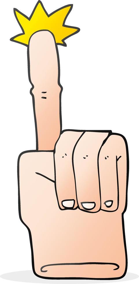 cartoon pointing hand vector