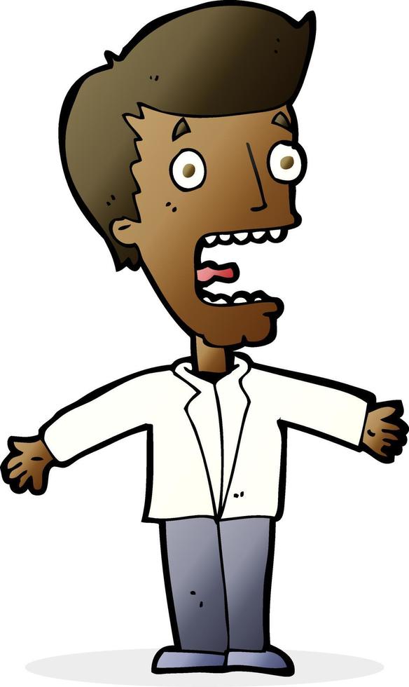 cartoon screaming man vector