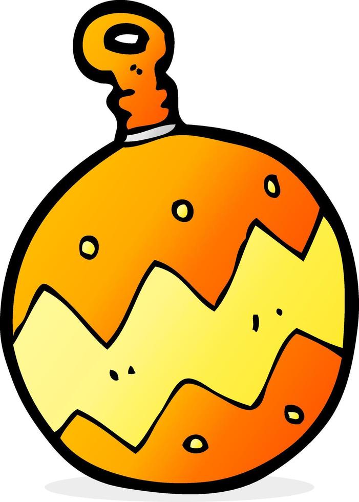 cartoon christmas bauble vector