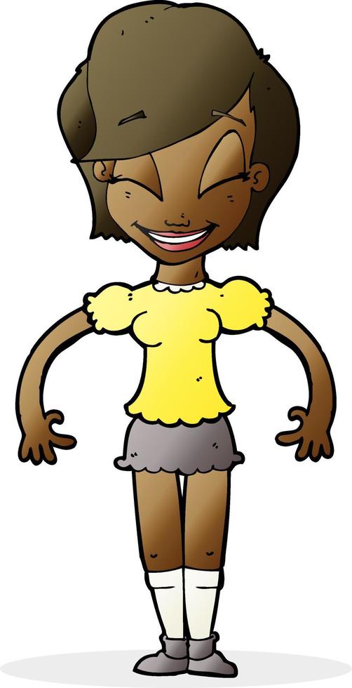 cartoon pretty woman vector