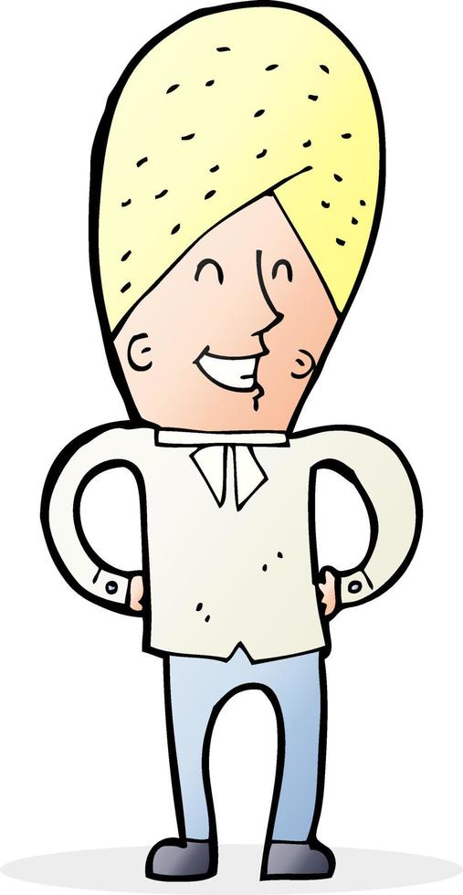cartoon happy man vector
