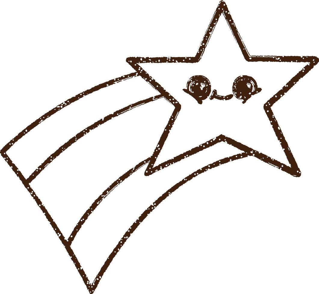 Shooting Star Charcoal Drawing vector