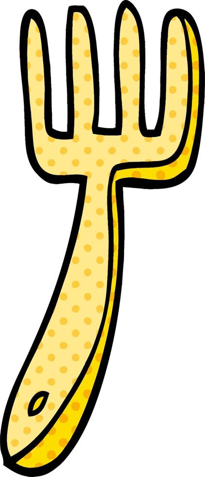 cartoon doodle fork vector