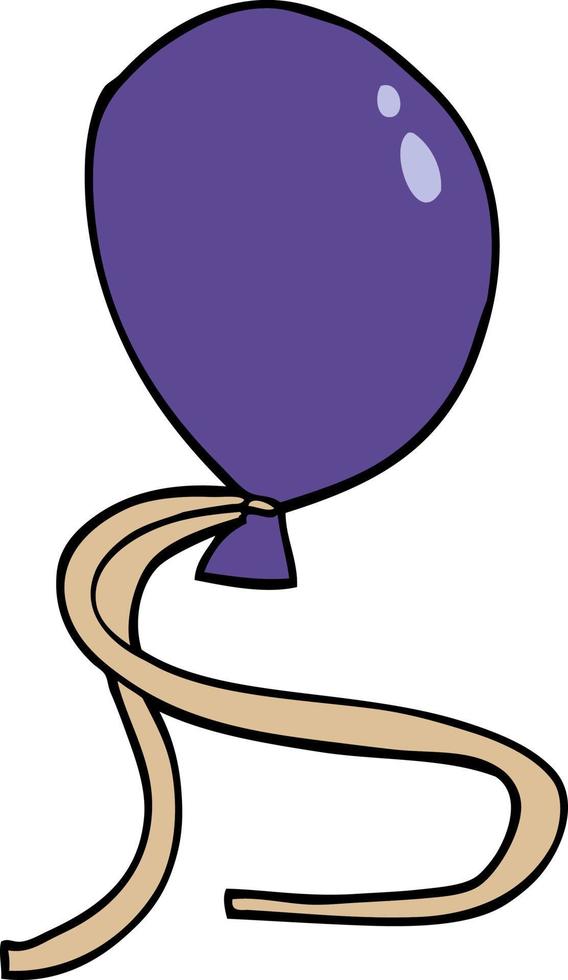 cartoon doodle ballon with string vector