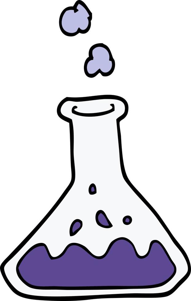 cartoon doodle science experiment vector