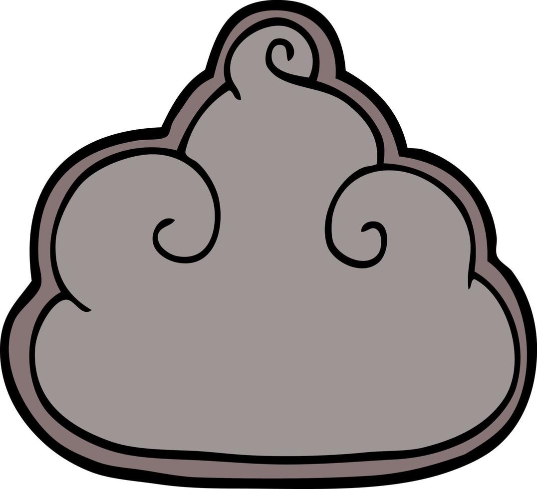 cartoon doodle storm cloud vector
