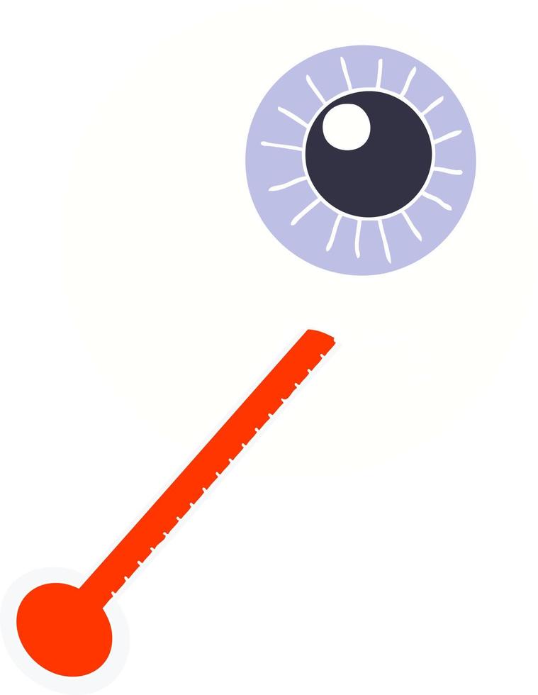 flat color style cartoon ill eyeball vector