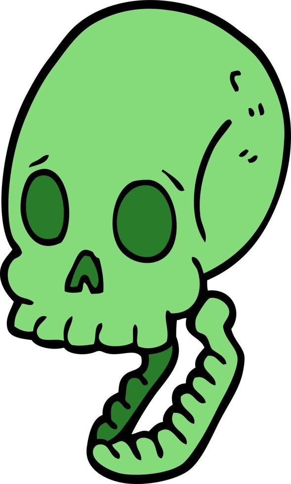 cartoon doodle skull vector