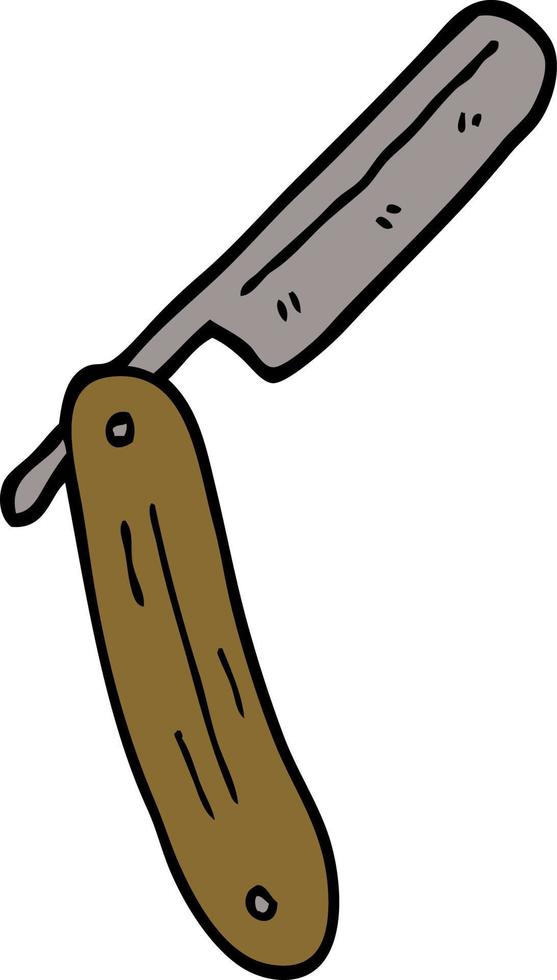 cartoon doodle old style razor vector