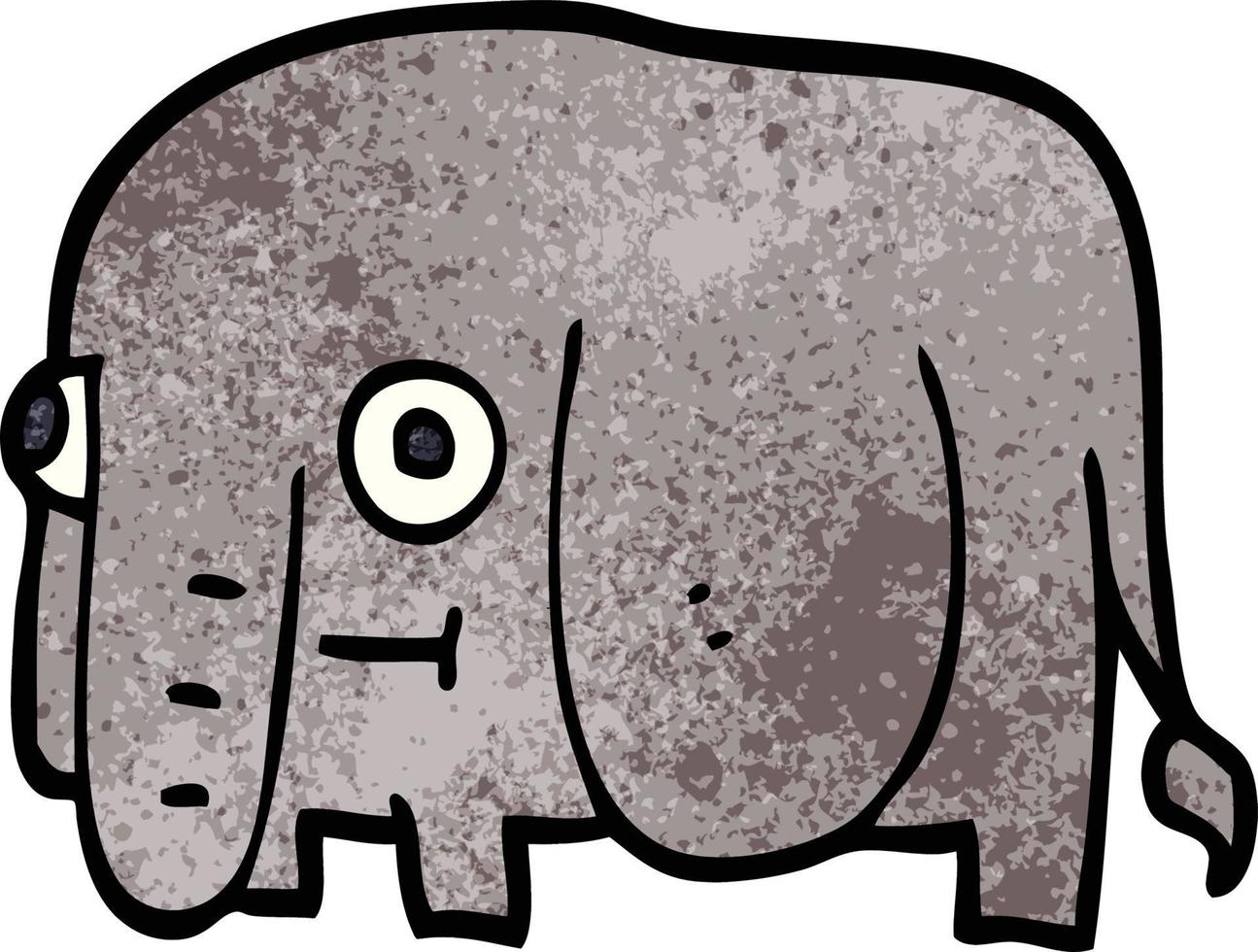 cartoon doodle elephant vector