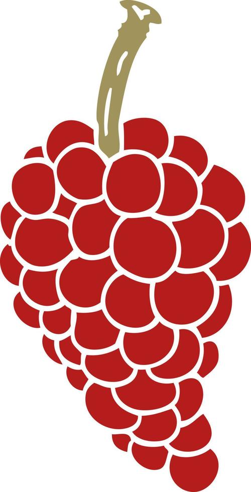 cartoon doodle bunch of grapes vector