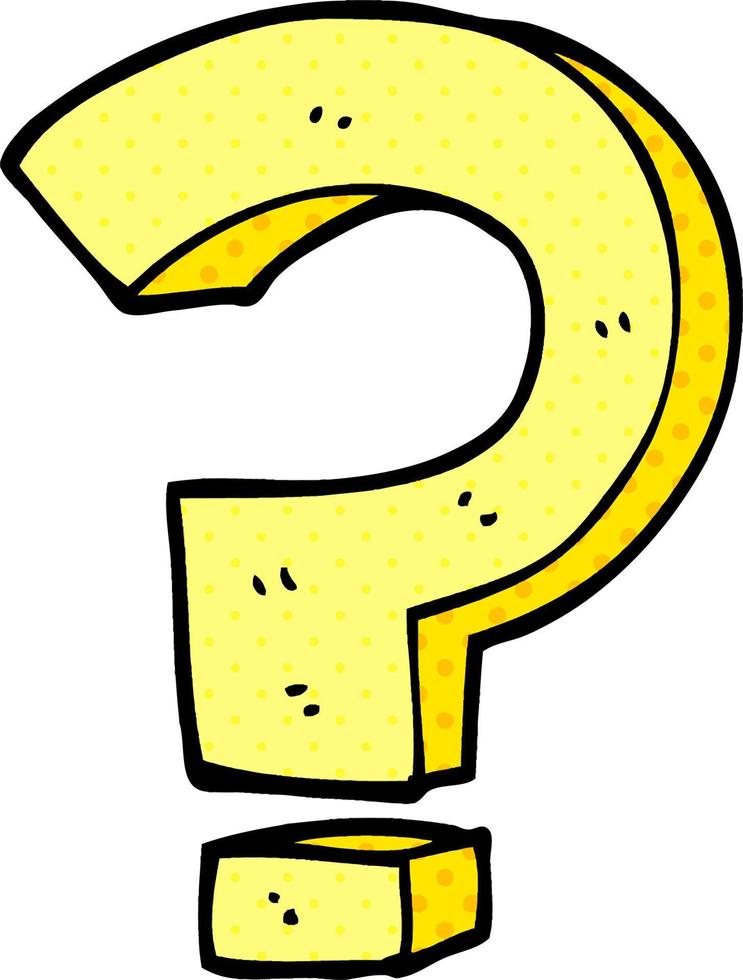 cartoon doodle question mark vector